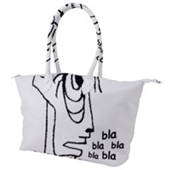 Cartoon Head Talking Drawing Tshrt Canvas Shoulder Bag by dflcprintsclothing