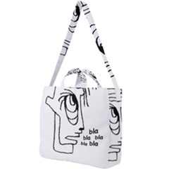 Cartoon Head Talking Drawing Tshrt Square Shoulder Tote Bag by dflcprintsclothing