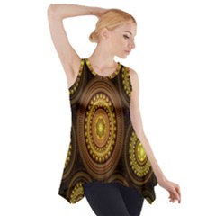 Fractal Side Drop Tank Tunic by nateshop