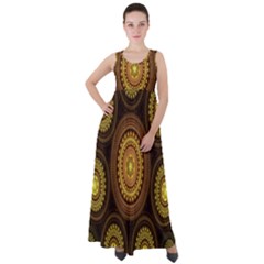 Fractal Empire Waist Velour Maxi Dress by nateshop