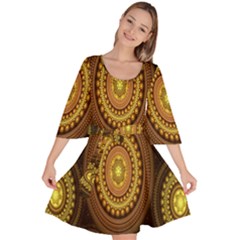 Fractal Velour Kimono Dress by nateshop