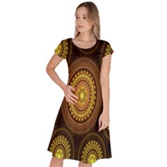 Fractal Classic Short Sleeve Dress by nateshop