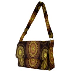 Fractal Full Print Messenger Bag (l) by nateshop