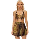 Fractal Vintage Style Bikini Top and Skirt Set  View1