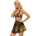 Fractal Vintage Style Bikini Top and Skirt Set  View2