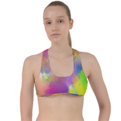 Abstract-calarfull Criss Cross Racerback Sports Bra by nateshop