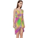 Abstract-calarfull Wrap Frill Dress View3