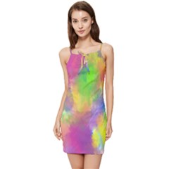 Abstract-calarfull Summer Tie Front Dress by nateshop