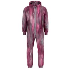 Abstract-pink Hooded Jumpsuit (men)