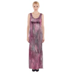 Abstract-pink Thigh Split Maxi Dress by nateshop