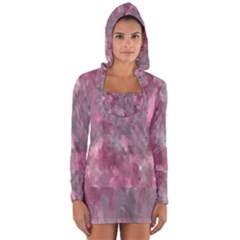 Abstract-pink Long Sleeve Hooded T-shirt by nateshop