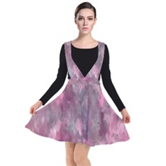 Abstract-pink Plunge Pinafore Dress by nateshop