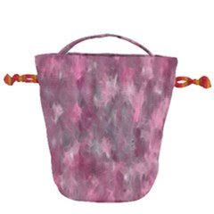 Abstract-pink Drawstring Bucket Bag by nateshop