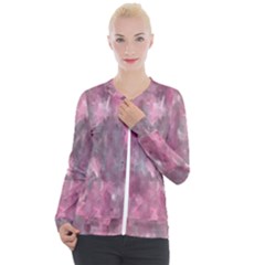 Abstract-pink Casual Zip Up Jacket by nateshop