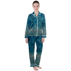 Background-abstrac Satin Long Sleeve Pajamas Set