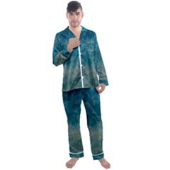 Background-abstrac Men s Long Sleeve Satin Pajamas Set