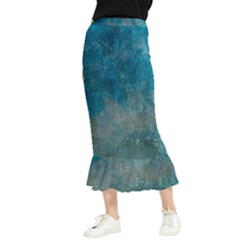 Background-abstrac Maxi Fishtail Chiffon Skirt by nateshop