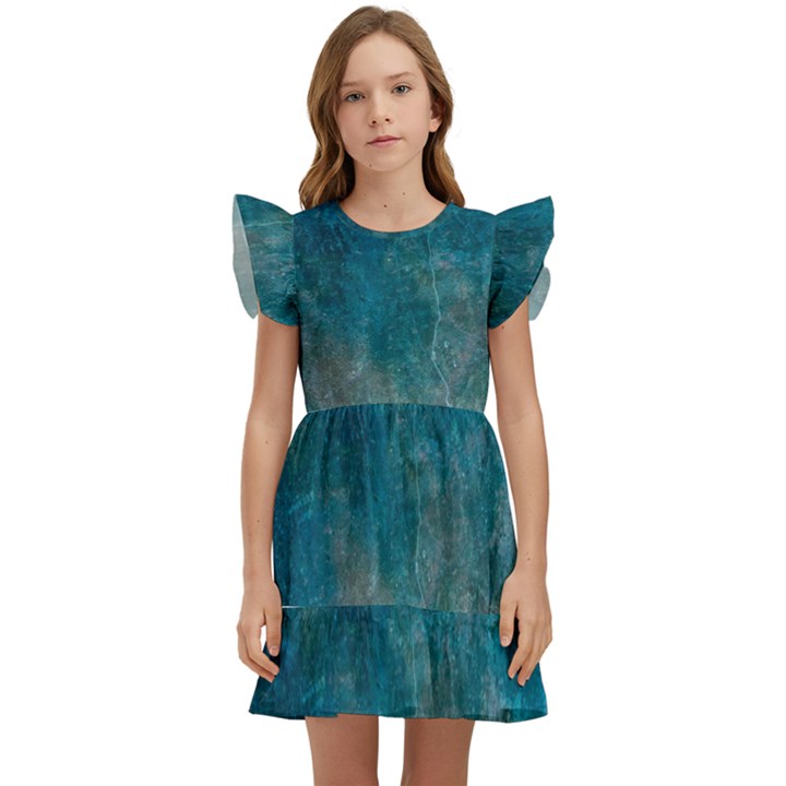 Background-abstrac Kids  Winged Sleeve Dress