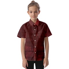 Background-maroon Kids  Short Sleeve Shirt by nateshop