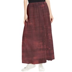 Background-maroon Maxi Chiffon Skirt by nateshop