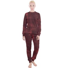 Background-maroon Women s Lounge Set by nateshop