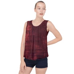 Background-maroon Bubble Hem Chiffon Tank Top by nateshop