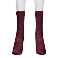 Background-maroon Crew Socks by nateshop