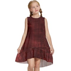 Background-maroon Kids  Frill Swing Dress by nateshop