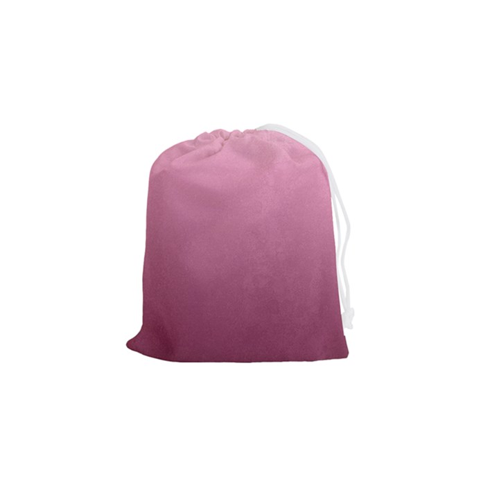 Background-pink Drawstring Pouch (Small)