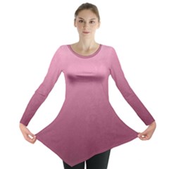 Background-pink Long Sleeve Tunic  by nateshop