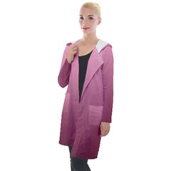 Background-pink Hooded Pocket Cardigan by nateshop