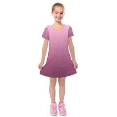 Background-pink Kids  Short Sleeve Velvet Dress by nateshop