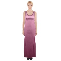 Background-pink Thigh Split Maxi Dress by nateshop