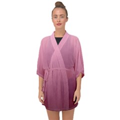 Background-pink Half Sleeve Chiffon Kimono by nateshop