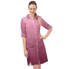 Background-pink Long Sleeve Mini Shirt Dress by nateshop