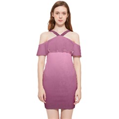 Background-pink Shoulder Frill Bodycon Summer Dress by nateshop