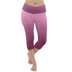 Background-pink Lightweight Velour Capri Yoga Leggings