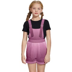 Background-pink Kids  Short Overalls by nateshop