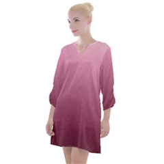 Background-pink Open Neck Shift Dress by nateshop