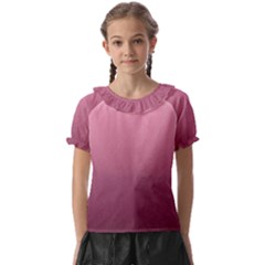 Background-pink Kids  Frill Chiffon Blouse by nateshop