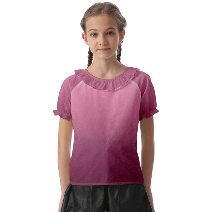 Background-pink Kids  Frill Chiffon Blouse