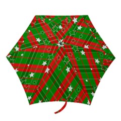 Background-green Red Star Mini Folding Umbrellas