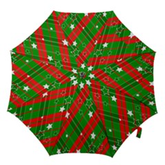 Background-green Red Star Hook Handle Umbrellas (medium) by nateshop