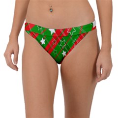 Background-green Red Star Band Bikini Bottom by nateshop