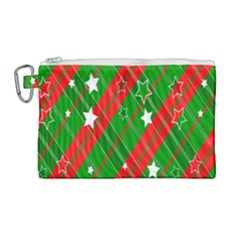 Background-green Red Star Canvas Cosmetic Bag (large) by nateshop