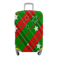 Background-green Red Star Luggage Cover (small) by nateshop