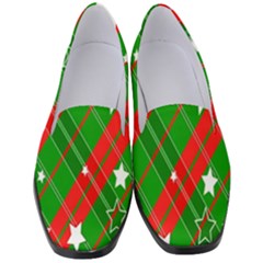 Background-green Red Star Women s Classic Loafer Heels by nateshop