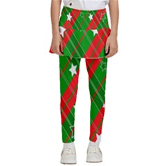 Background-green Red Star Kids  Skirted Pants by nateshop