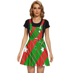 Background-green Red Star Apron Dress by nateshop