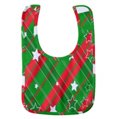 Background-green Red Star Baby Bib by nateshop